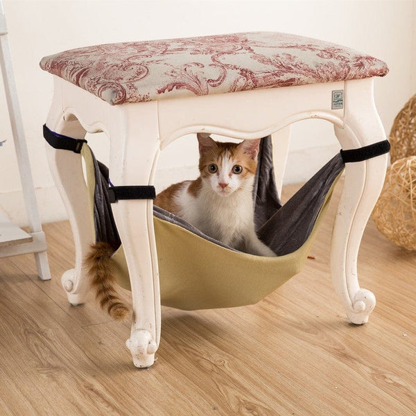 pethomeset Bed Cream color / 48x50 / 2 Cat Hammock Cat Bed Lounger Sofa Cushion | Detachable Cat Hanging Chair | Pethomeset